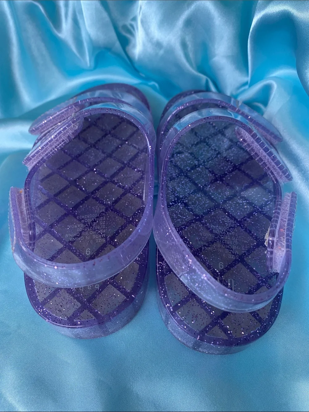 Baby Gap Kids Purple Glitter Jelly Sandals